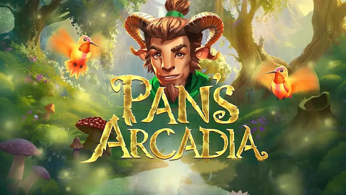 Pemandangan hutan ajaib dalam slot Pan's Arcadia