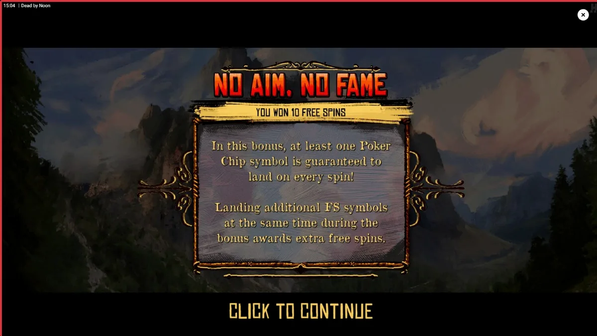 Pemandangan atmosferik kota Wild West yang sunyi dalam slot Dead by Noon